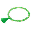 Fantasías Miguel Clave:LC1244 Pulsera De Cuenta Redonda Y Borla Verde