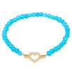 Fantasías Miguel Clave:LC1274 Pulsera Azul C/ Corazón Oro De Cristales