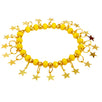 Fantasías Miguel Clave:LC1306 Pulsera Amarilla Con Estrellas Colgantes Oro