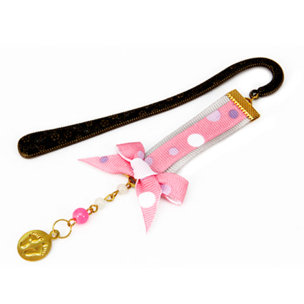 Separador Con Listones Colgantes Gris-Rosa Y