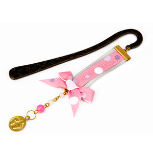 Separador Con Listones Colgantes Gris-Rosa Y