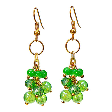 Fantasías Miguel Clave:LC1327 Aretes Verde Esmeralda