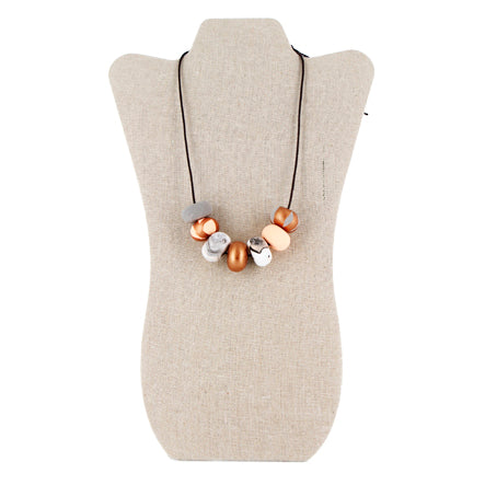 Collar De Cordón Con Cuentas De Fomi Moldeable Cobre
