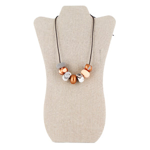 Collar De Cordón Con Cuentas De Fomi Moldeable Cobre