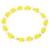 Fantasías Miguel Clave:LC1399 Pulsera Amarillo-Blanco Con Pom Poms