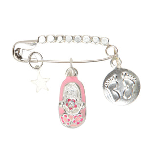 Distintivo Con Dijes De Piesitos Zapatitos Y Estrella