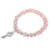 Fantasías Miguel Clave:LC1459 Pulsera Cristal Rosa-Plata Con Dije Llave Corazón