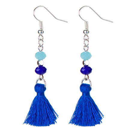 Aretes Colgantes Con Rondeles Y Borla