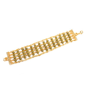 Brazalete Con Perlas Y Cadena