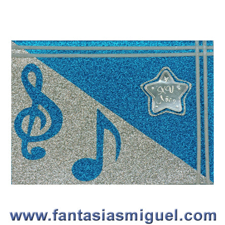 Invitación Notas Turquesa