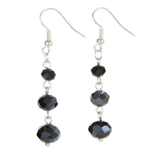 Aretes Con Rondeles Negros