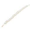 Fantasías Miguel Clave:LC1671 Pulsera De Perlas Blancas Con Crimp Bolita Oro