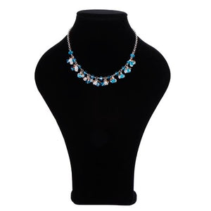 Collar De Engarces Rondel Turquesa/Blanco/Topacio