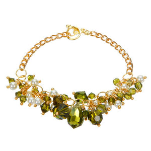 Pulsera De Perlas Y Cuentas Olivo
