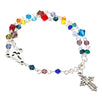 Fantasías Miguel Clave:LC1762 Pulsera Con Cruces Y Cristales De Colores