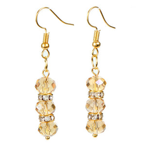 Aretes De Cristales Y Rondeles