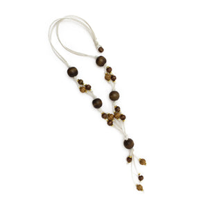 Collar Cuentas Redondas Madera