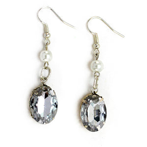 Aretes Con Perla Y Cristal