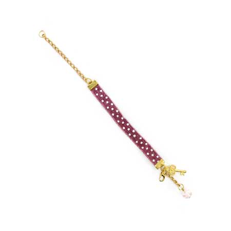 Pulsera Oro-Rosa Con Dije Llave