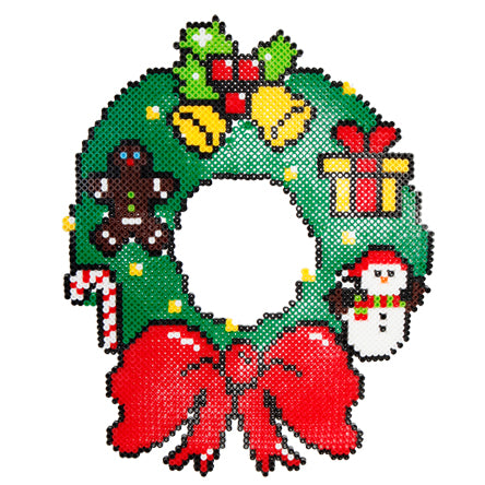 Corona Navideña Con Hama Beads