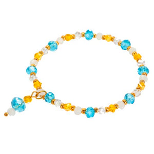 Pulsera Oro Con Cristales