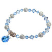 Fantasías Miguel Clave:LH7 Pulsera De Cristales Azules Y Perlas Blancas