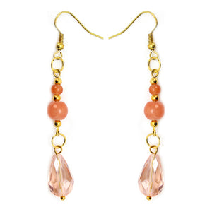 Aretes Coral-Oro