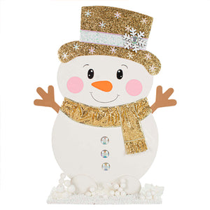 Muñeco De Nieve Blanco-Oro