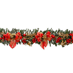 Guía Rojo/Oro Con Letrero Feliz Navidad