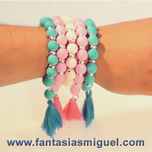Juego De Pulseras  Colores Pasteles