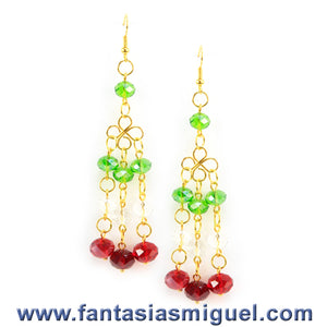 Aretes Rondel Cristal Fiestas Patrias