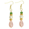 Fantasías Miguel Clave:ML1423 Aretes Marfil-Verde Con Perla