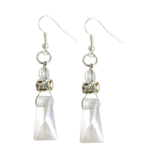 Aretes Cristal -Plata
