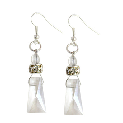 Fantasías Miguel Clave:ML1503 Aretes Cristal -Plata