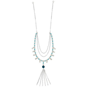 Collar Triple Plata-Turquesa