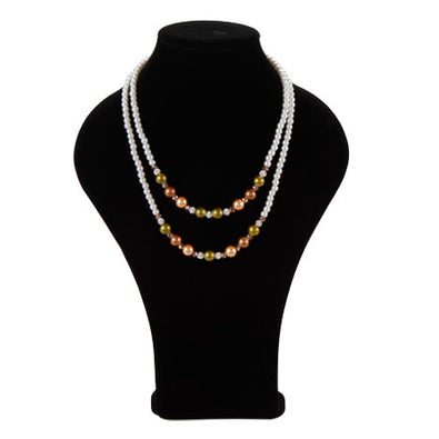 Fantasías Miguel Clave:ML1935 Collar Doble De Perlas Multicolor