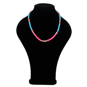 Collar Con Cuentas Heishi Fiusha- Azul