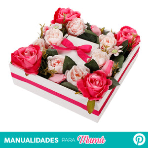 Arreglo De Flores Con Caja De Regalo