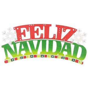 Letrero Feliz Navidad Rojo Verde Con Piedras