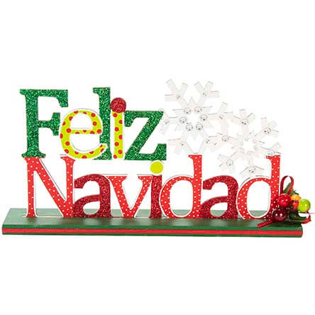 Letrero Feliz Navidad Rojo Verde