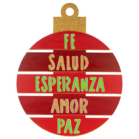 Mega Esfera Roja Con Letras Oro Y Limón