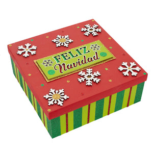 Caja De Regalo Con Copos