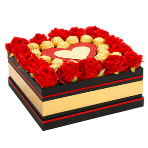 Caja Regalo Con Rosas