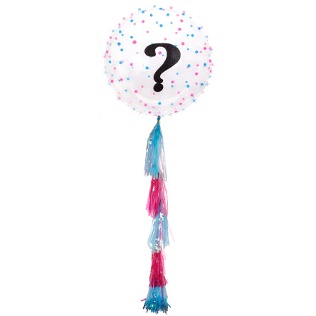 Globo Revelación Con Pom Poms