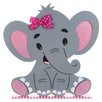 Fantasías Miguel Clave:ML2998 Elefante Niña Con Moño Rosa