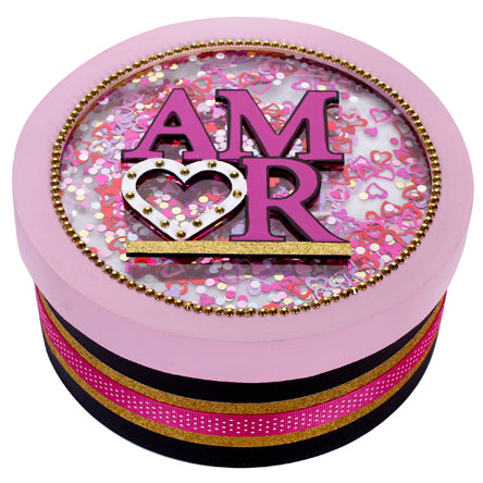 Caja Con Lentejuela Y Pick De Amor