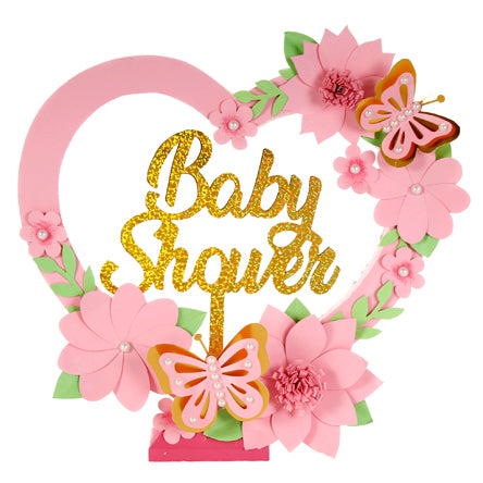 Centro De Mesa Baby Shower Con Flores