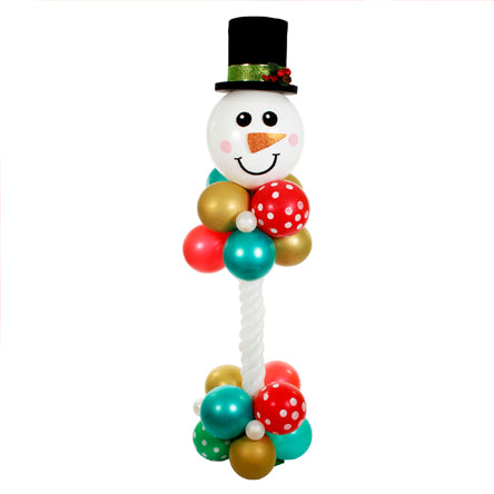 Torre De Globos Con Muñeco De Nieve