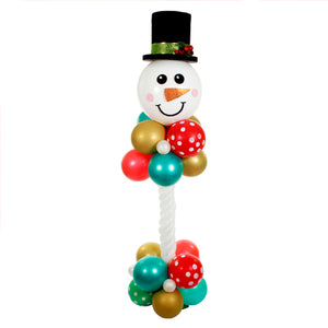 Torre De Globos Con Muñeco De Nieve