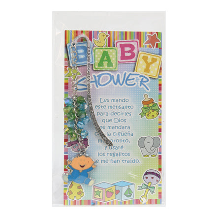 Agradecimiento Con Dije De Bebé, Azul